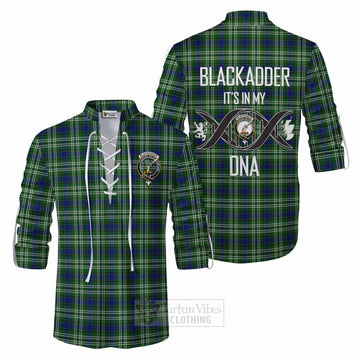 Blackadder Tartan Ghillie Kilt Shirt with Family Crest DNA In Me Style Men - Tartan Vibes Clothing