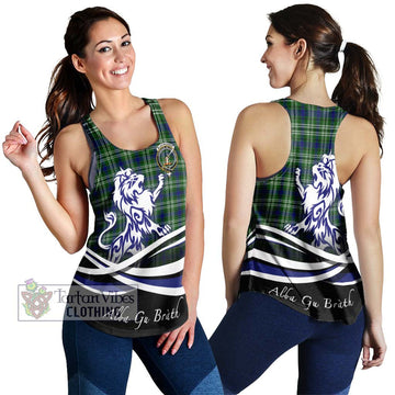 Blackadder Tartan Women's Racerback Tanks with Alba Gu Brath Regal Lion Emblem 4XL - Tartan Vibes Clothing