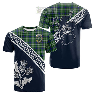 Blackadder Tartan Cotton T-shirt Featuring Thistle and Scotland Map Kid's Shirt - Tartan Vibes Clothing