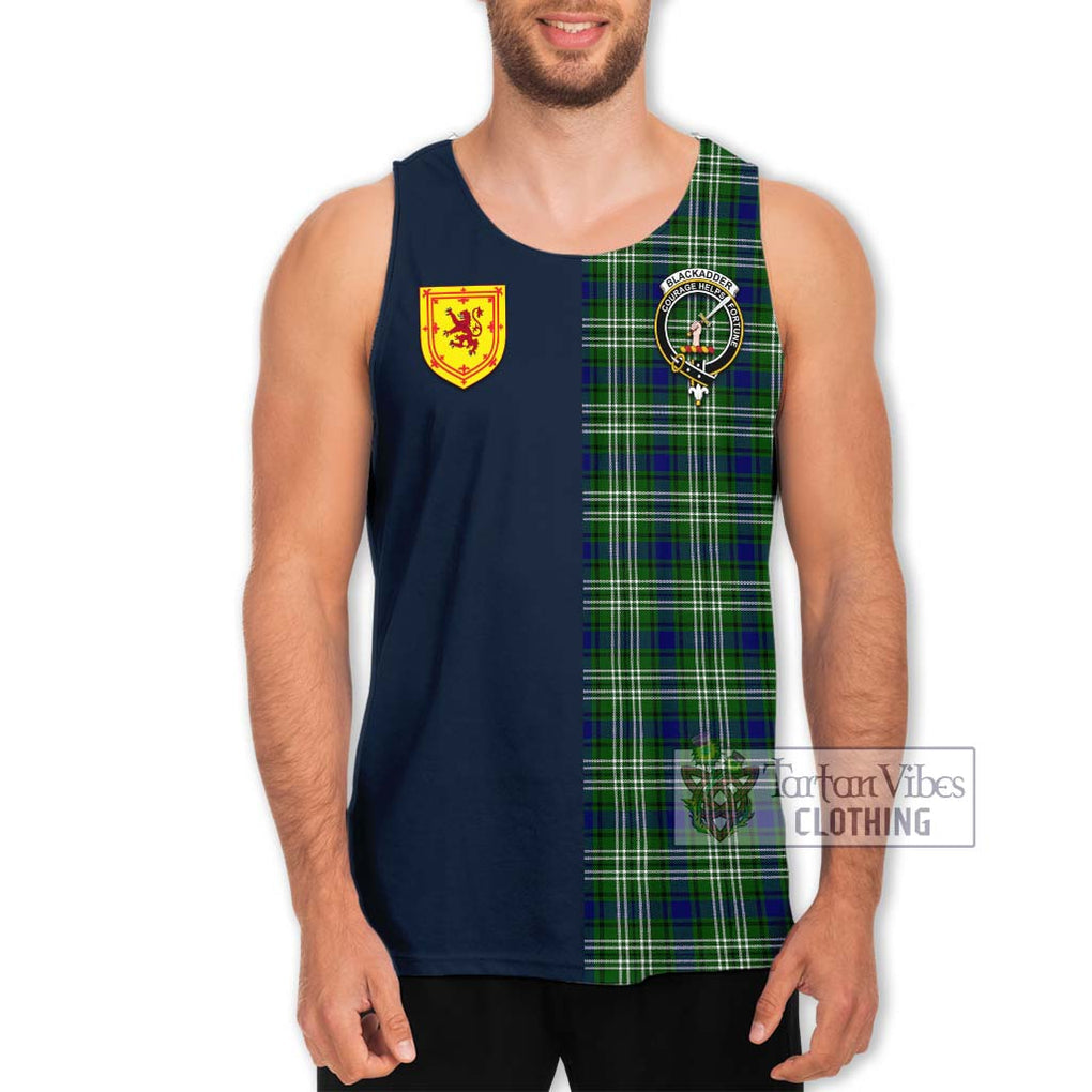 Blackadder Tartan Men's Tank Top Alba with Scottish Lion Royal Arm Half Style Men - Tartan Vibes Clothing