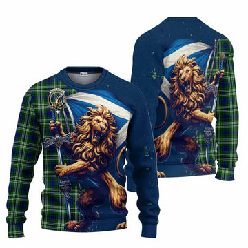 Blackadder Tartan Family Crest Knitted Sweater with Scottish Majestic Lion Unisex - Tartan Vibes Clothing