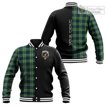 Blackadder Tartan Baseball Jacket with Family Crest and Half Of Me Style Unisex - Tartan Vibes Clothing