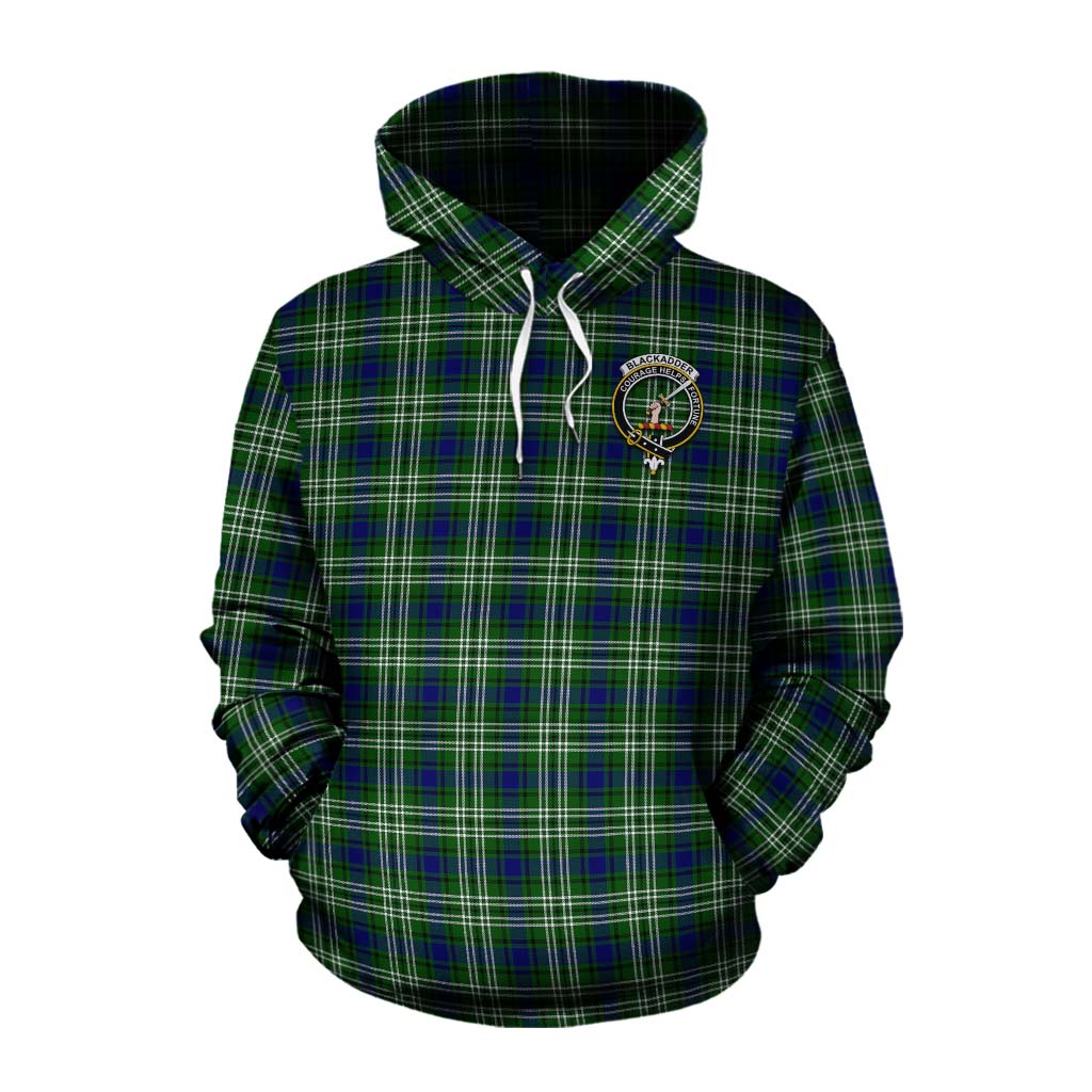 Blackadder Tartan Cotton Hoodie with Family Crest Celtic Skull Style Pullover Hoodie XS - Tartan Vibes Clothing