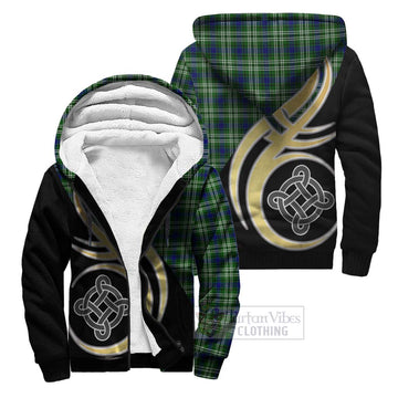 Blackadder Tartan Sherpa Hoodie with Family Crest and Celtic Symbol Style Unisex S - Tartan Vibes Clothing