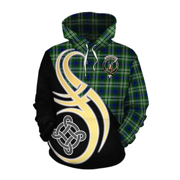 Blackadder Tartan Cotton Hoodie with Family Crest and Celtic Symbol Style Pullover Hoodie XS - Tartan Vibes Clothing