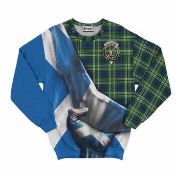 Blackadder Tartan Sweatshirt with Family Crest Scotland Patriotic Style Unisex - Tartan Vibes Clothing