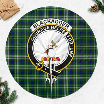 Blackadder Tartan Christmas Tree Skirt with Family Crest