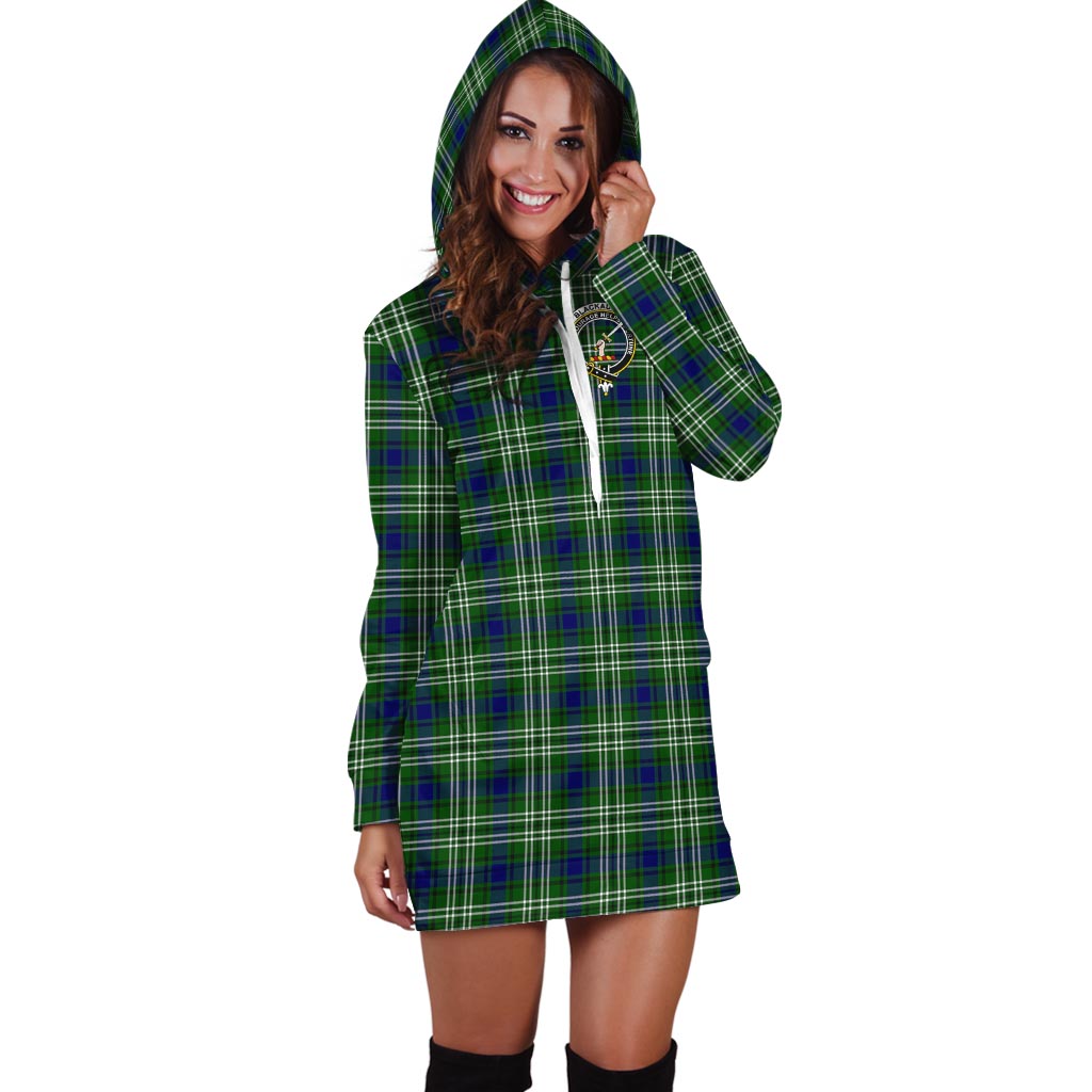 Blackadder Tartan Hoodie Dress with Family Crest - Tartan Vibes Clothing