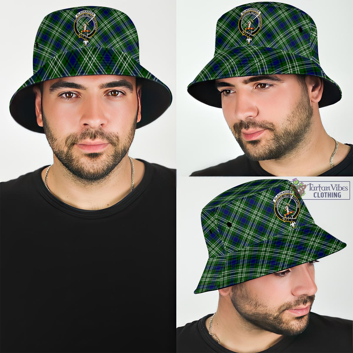 Blackadder Tartan Bucket Hat with Family Crest Bucket Hat One Size - Tartan Vibes Clothing