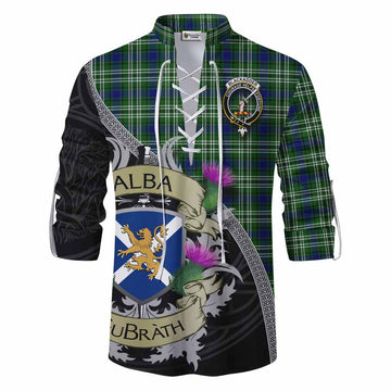 Blackadder Tartan Family Crest Ghillie Kilt Shirt Lion Rampant Royal Thistle Shield Celtic Inspired Men - Tartan Vibes Clothing