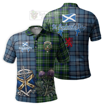 Blackadder Tartan Polo Shirt Happy St. Andrew's Day Half Tartan Style Kid - Tartan Vibes Clothing