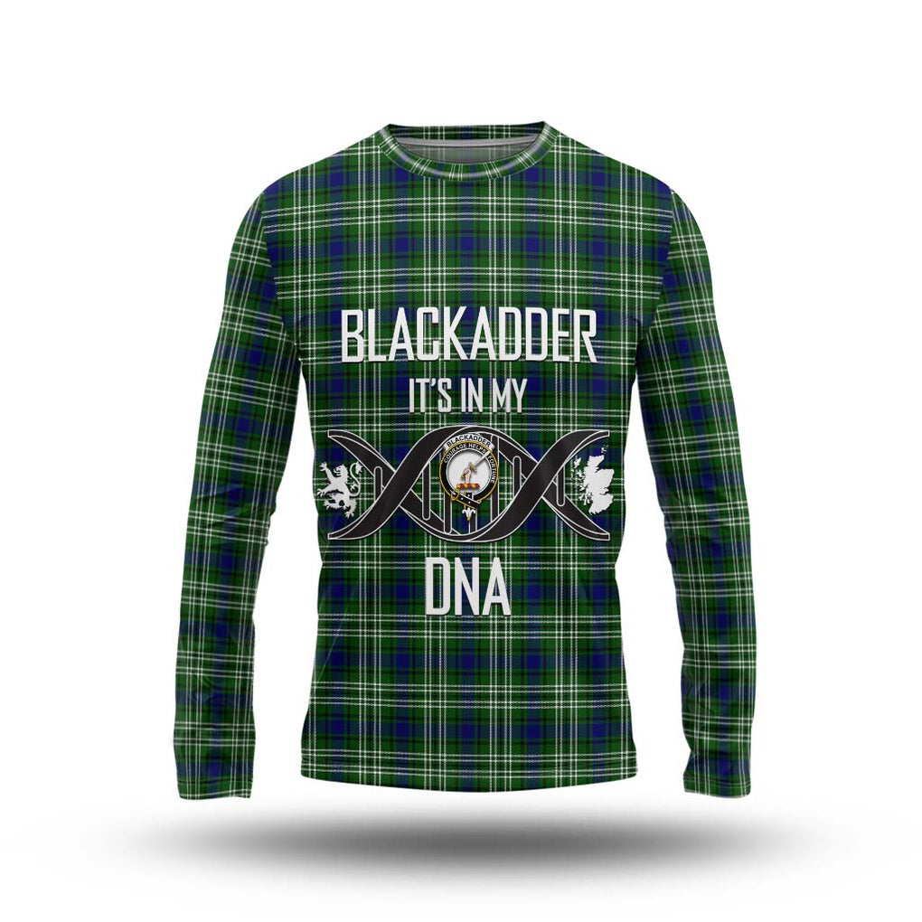 Blackadder Tartan Long Sleeve T-Shirt with Family Crest DNA In Me Style Unisex - Tartan Vibes Clothing