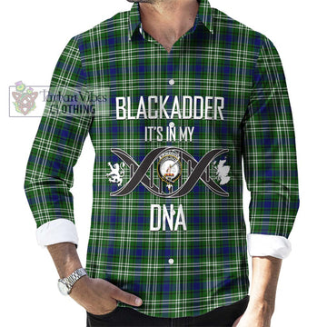 Blackadder Tartan Long Sleeve Button Shirt with Family Crest DNA In Me Style Men's Shirt S - Tartanvibesclothing Shop