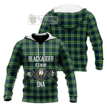 Blackadder Tartan Knitted Hoodie with Family Crest DNA In Me Style Unisex Knitted Pullover Hoodie - Tartan Vibes Clothing
