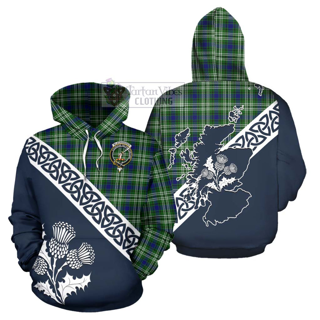 Blackadder Tartan Hoodie Featuring Thistle and Scotland Map Zip Hoodie - Tartan Vibes Clothing