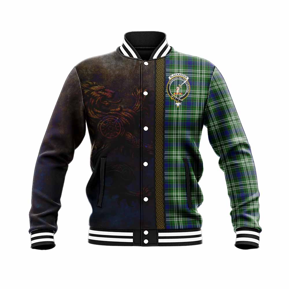 Blackadder Tartan Family Crest Baseball Jacket Alba Gu Brath Be Brave Lion Ancient Style Unisex - Tartan Vibes Clothing