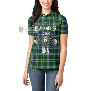 Blackadder Tartan Women's Polo Shirt with Family Crest DNA In Me Style Women - Tartan Vibes Clothing