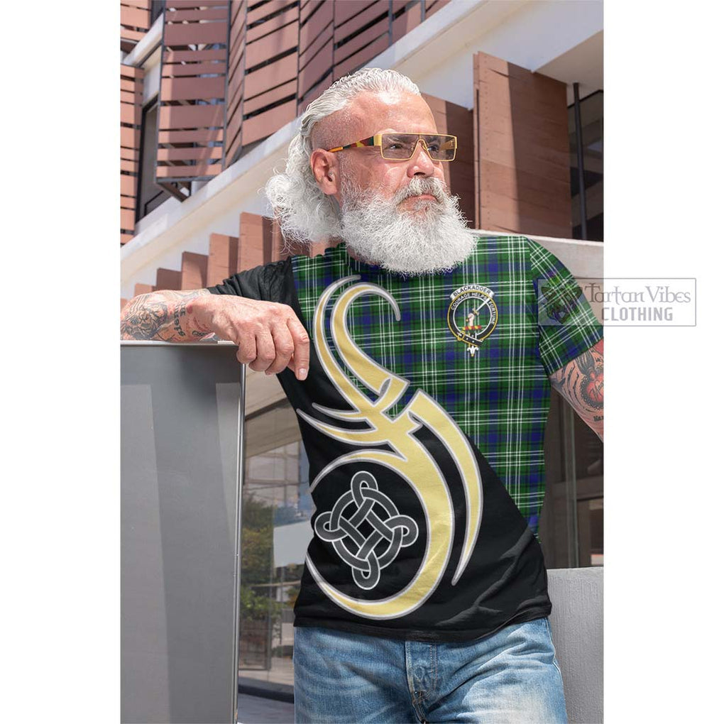 Blackadder Tartan Cotton T-shirt with Family Crest and Celtic Symbol Style Men's Shirt - Tartan Vibes Clothing