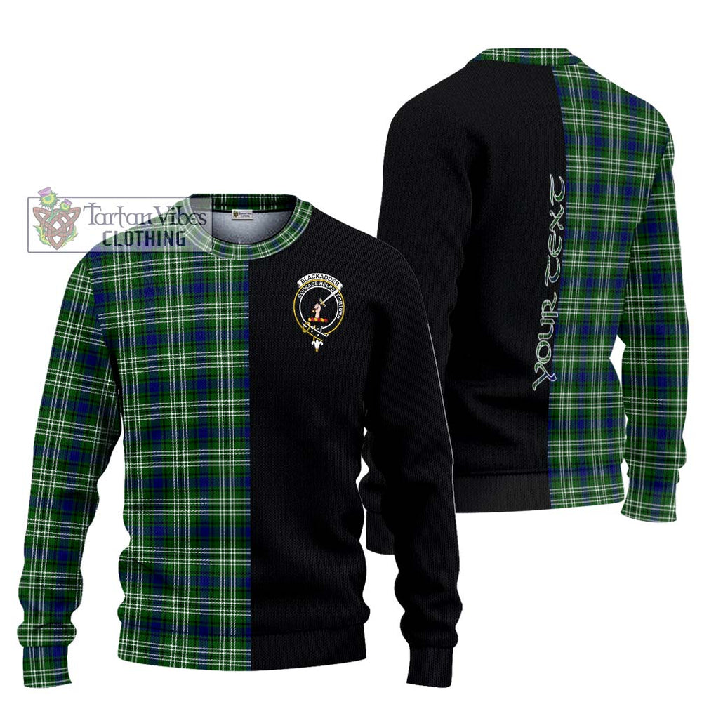 Blackadder Tartan Ugly Sweater with Family Crest and Half Of Me Style Unisex - Tartan Vibes Clothing