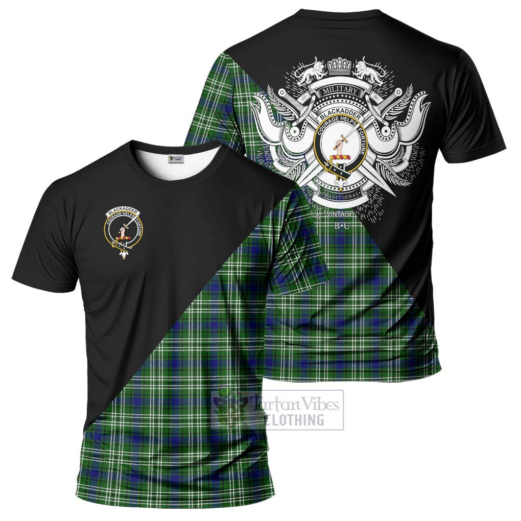 Blackadder Tartan T-Shirt with Family Crest and Military Logo Style Kid's Shirt - Tartan Vibes Clothing