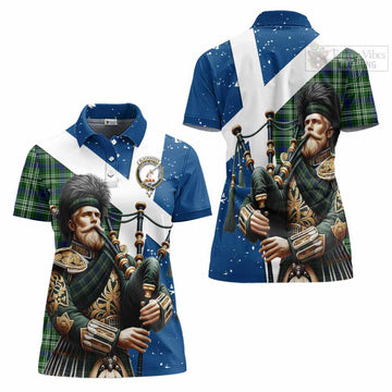 Blackadder Tartan Women's Polo Shirt with Family Crest Scottish Bagpiper Vibes Women - Tartan Vibes Clothing
