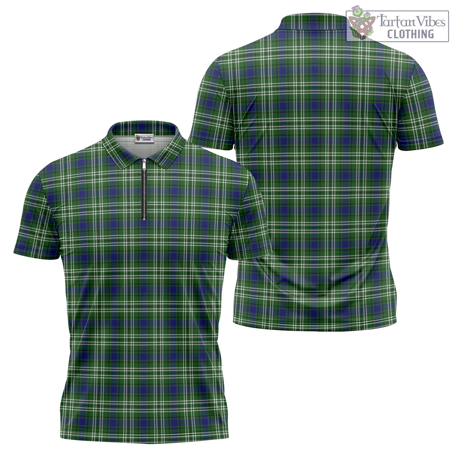 Blackadder Tartan Zipper Polo Shirt Unisex - Tartan Vibes Clothing