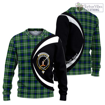 Blackadder Tartan Ugly Sweater with Family Crest Circle Style Unisex - Tartan Vibes Clothing