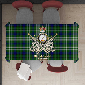 Blackadder Tartan Tablecloth with Clan Crest and the Golden Sword of Courageous Legacy