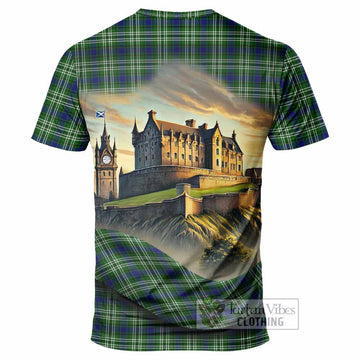 Blackadder Tartan Family Crest T-Shirt with Scottish Ancient Castle Style - Tartan Vibes Clothing