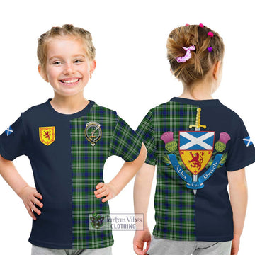Blackadder Tartan Kid T-Shirt Alba with Scottish Lion Royal Arm Half Style - Tartan Vibes Clothing
