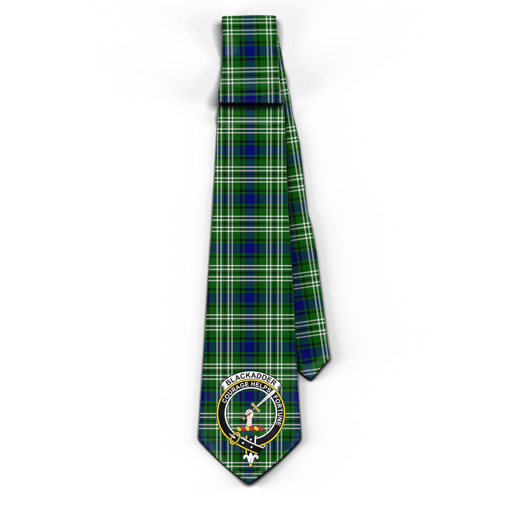 Blackadder Tartan Classic Necktie with Family Crest - Tartan Vibes Clothing