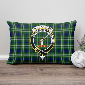 Blackadder Tartan Pillow Cover with Family Crest