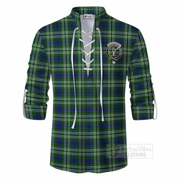 Blackadder Tartan Ghillie Kilt Shirt with Family Crest DNA In Me Style - Tartan Vibes Clothing