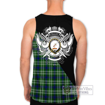 Blackadder Tartan Men's Tank Top with Family Crest and Military Logo Style - Tartan Vibes Clothing