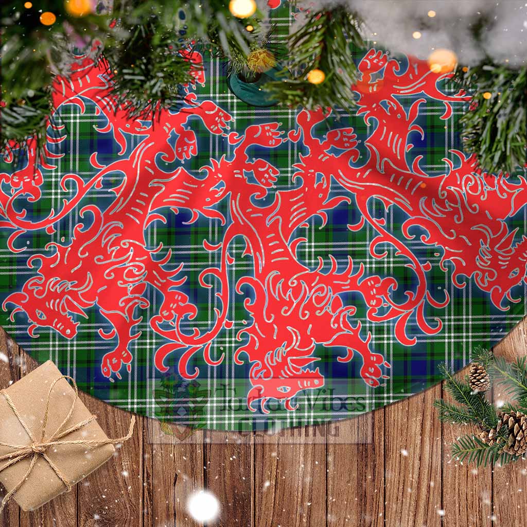 Blackadder Tartan Christmas Tree Skirt Lion Rampant Style - Tartan Vibes Clothing