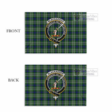 Tartan Vibes Clothing Blackadder Tartan House Flag with Family Crest