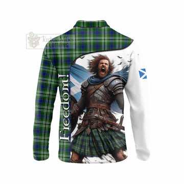 Blackadder Crest Tartan Long Sleeve Polo Shirt Inspired by the Freedom of Scottish Warrior - Tartan Vibes Clothing