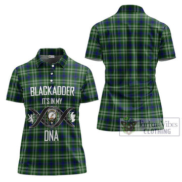 Blackadder Tartan Women's Polo Shirt with Family Crest DNA In Me Style - Tartan Vibes Clothing