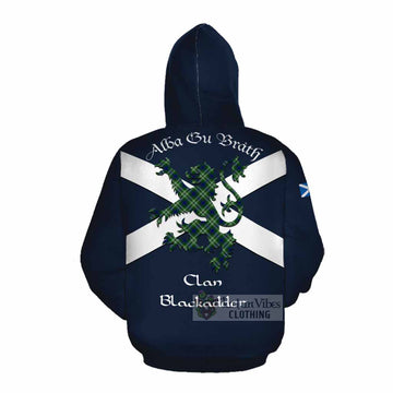 Blackadder Tartan Lion Rampant Cotton Hoodie Proudly Display Your Heritage with Alba Gu Brath and Clan Name Pullover Hoodie - Tartan Vibes Clothing