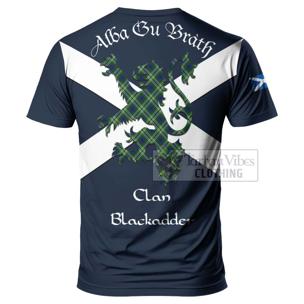 Tartan Vibes Clothing Blackadder Tartan Lion Rampant T-Shirt – Proudly Display Your Heritage with Alba Gu Brath and Clan Name