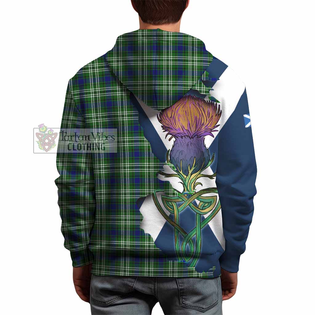 Tartan Vibes Clothing Blackadder Tartan Family Crest Hoodie Scottish Thistle Celtic Inspired