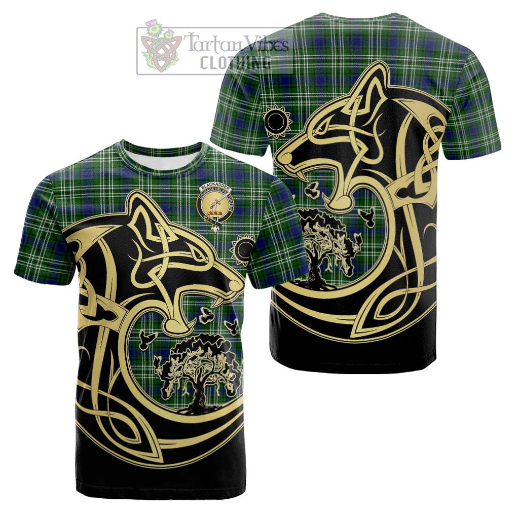 Blackadder Tartan Cotton T-shirt with Family Crest Celtic Wolf Style Kid's Shirt - Tartan Vibes Clothing
