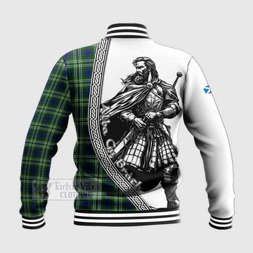 Blackadder Tartan Clan Crest Baseball Jacket with Highlander Warrior Celtic Style - Tartan Vibes Clothing