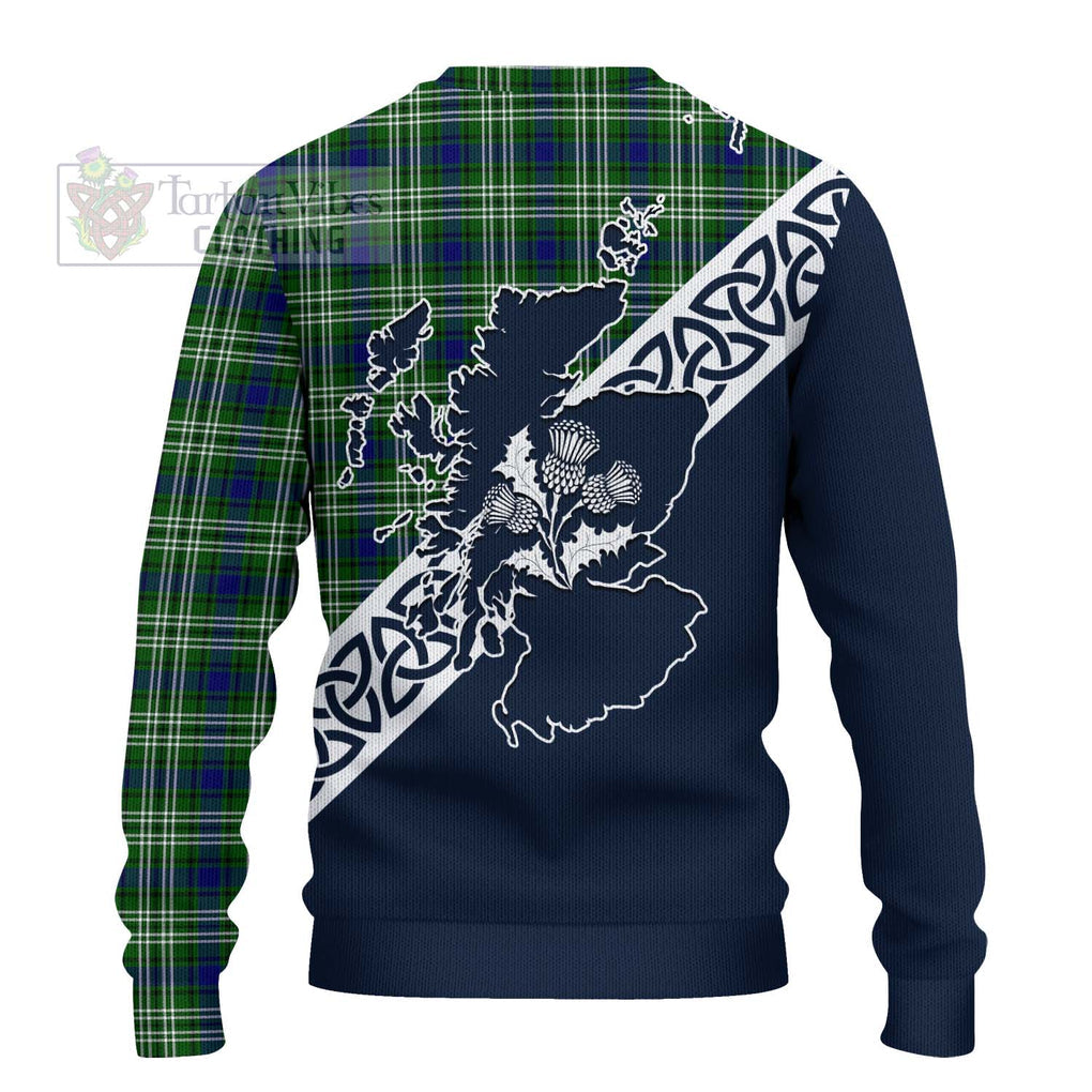 Blackadder Tartan Ugly Sweater Featuring Thistle and Scotland Map - Tartan Vibes Clothing