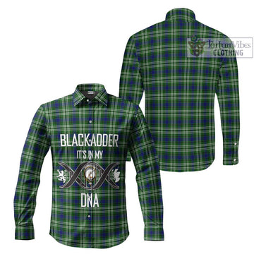 Blackadder Tartan Long Sleeve Button Shirt with Family Crest DNA In Me Style Men's Shirt - Tartanvibesclothing Shop