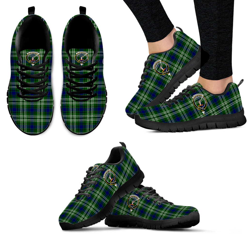 Blackadder Tartan Sneakers with Family Crest - Tartan Vibes Clothing
