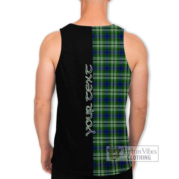 Blackadder Tartan Men's Tank Top with Family Crest and Half Of Me Style - Tartan Vibes Clothing