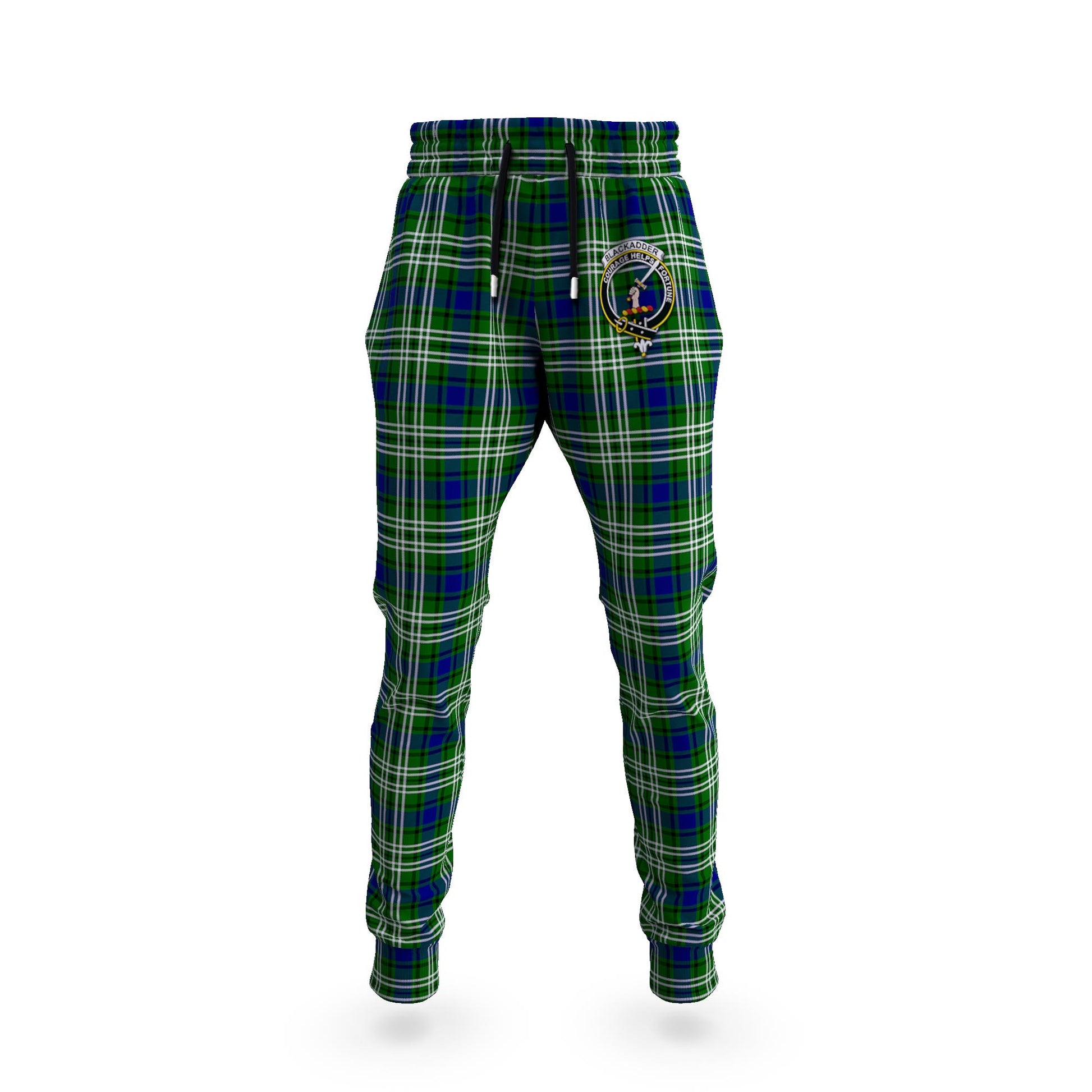 Blackadder Tartan Joggers Pants with Family Crest 5XL - Tartan Vibes Clothing