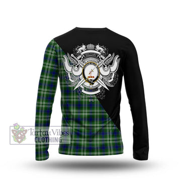 Blackadder Tartan Long Sleeve T-Shirt with Family Crest and Military Logo Style - Tartan Vibes Clothing