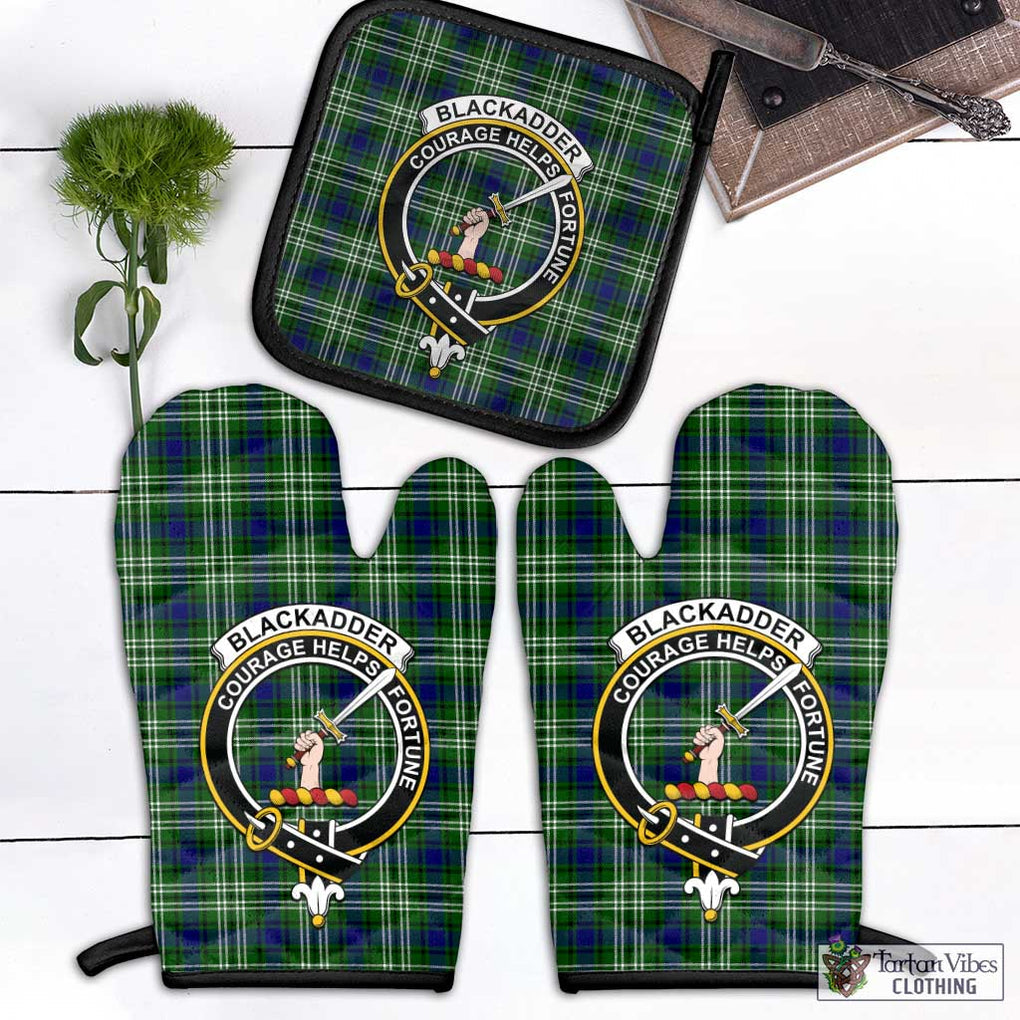 Blackadder Tartan Combo Oven Mitt & Pot-Holder with Family Crest - Tartan Vibes Clothing